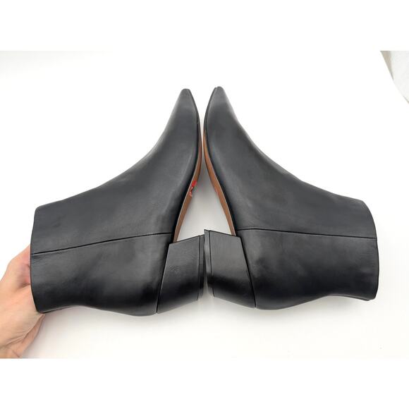 Linea Paolo Wynda Pointed Toe Ankle Bootie Women's Black Leather Size US12M EU43 - Picture 5 of 12